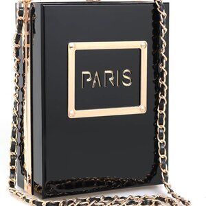 Clear Acrylic Purse Elegant Evening Bag Clutch for Women Multi-Use